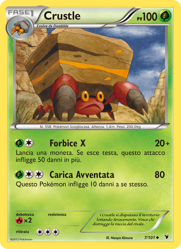 Crustle 007/102 — Noble Victories (Italian Pokémon TCG card)