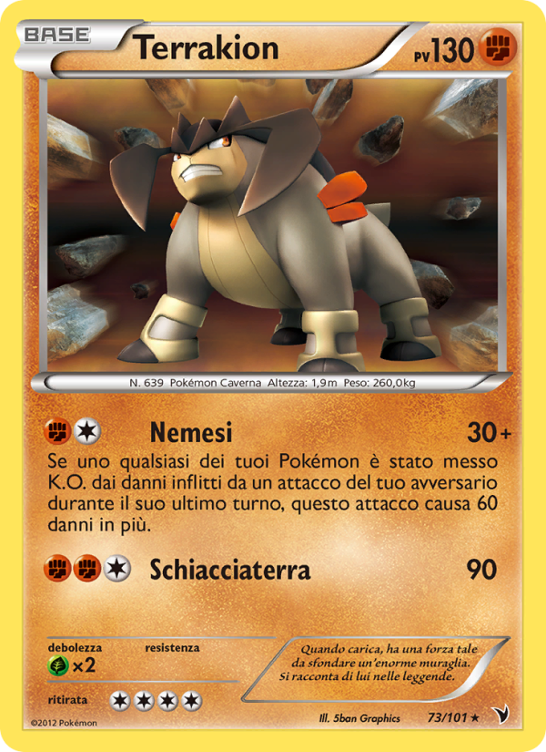 Terrakion 073/102 — Noble Victories (Italian Pokémon TCG card)
