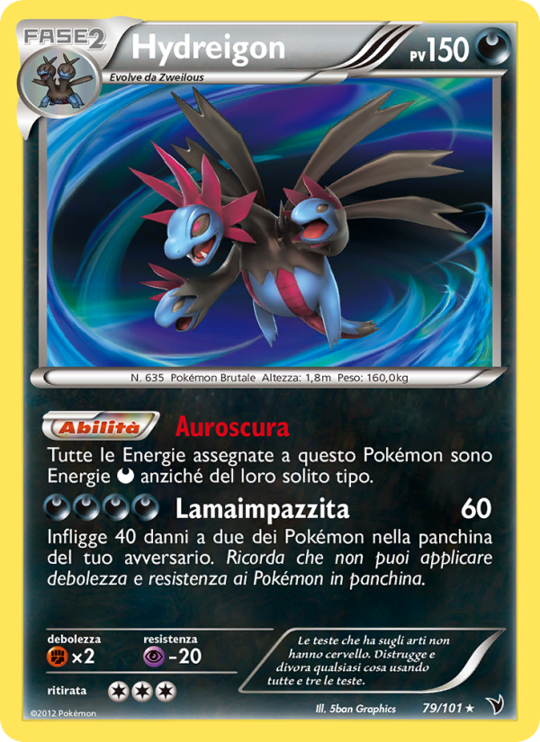 Hydreigon 079/102 — Noble Victories (Italian Pokémon TCG card)