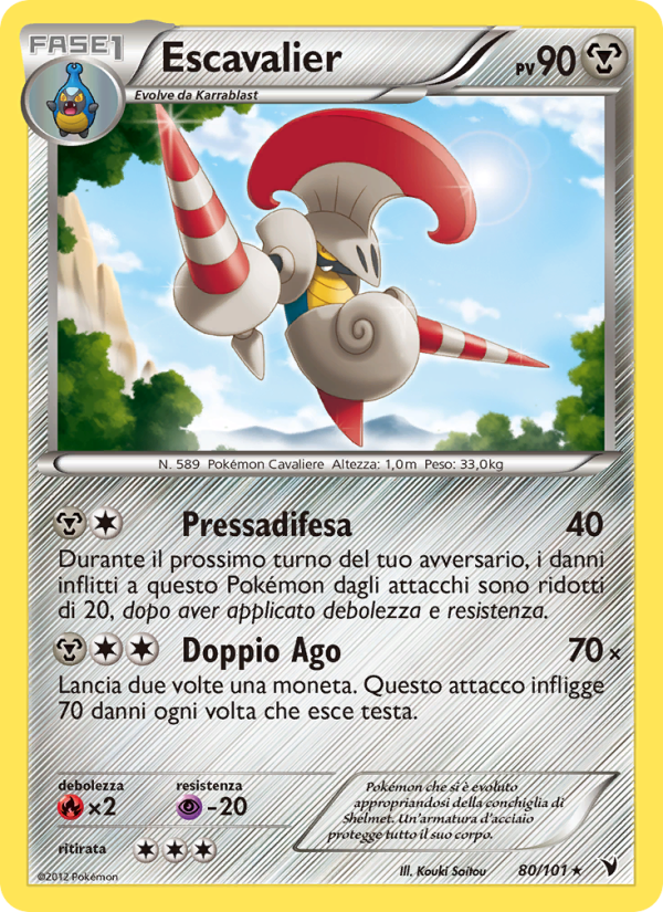 Escavalier 080/102 — Noble Victories (Italian Pokémon TCG card)