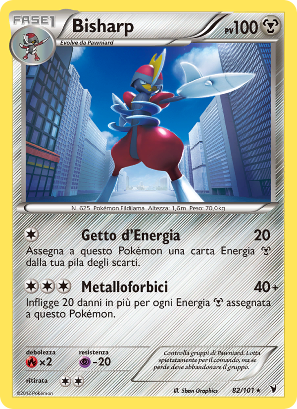 Bisharp 082/102 — Noble Victories (Italian Pokémon TCG card)