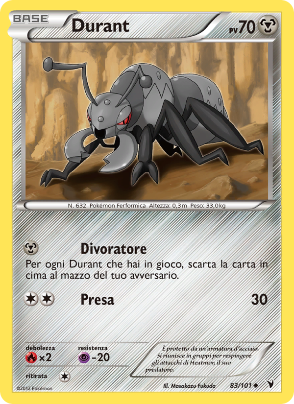Durant 083/102 — Noble Victories (Italian Pokémon TCG card)