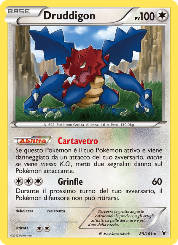 Druddigon 089/102 — Noble Victories (Italian Pokémon TCG card)