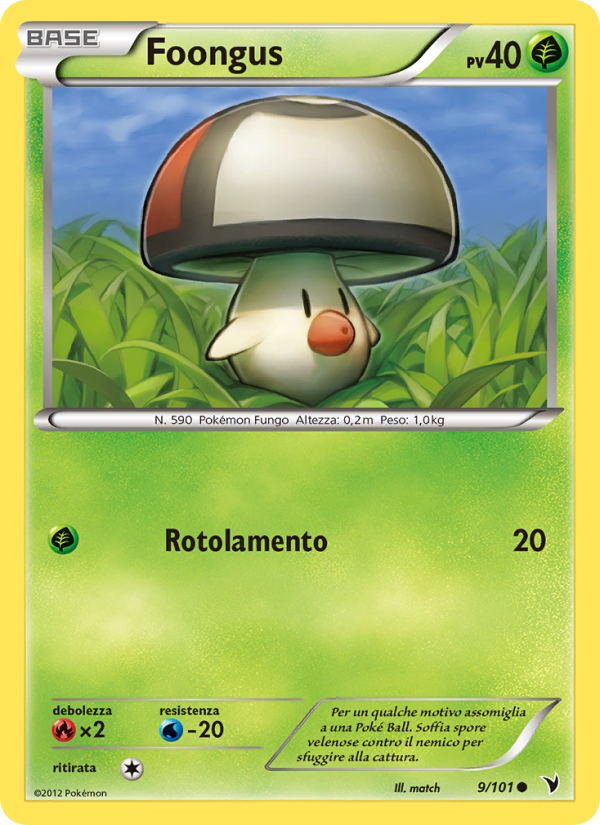 Foongus 009/102 — Noble Victories (Italian Pokémon TCG card)