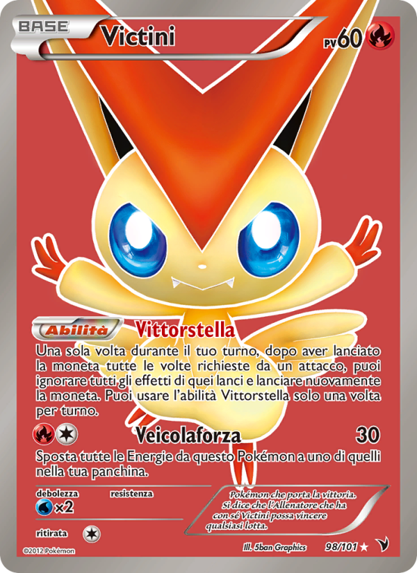Victini 098/102 — Noble Victories (Italian Pokémon TCG card)