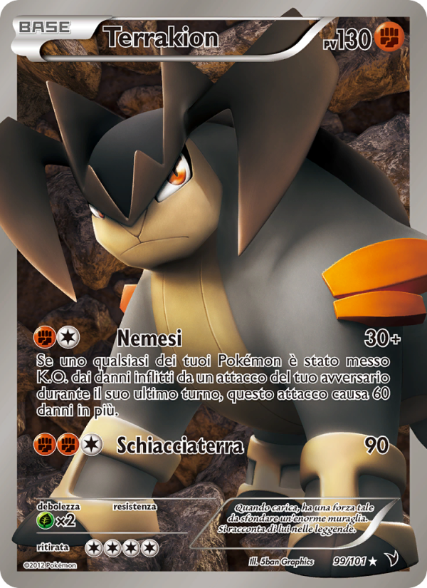 Terrakion 099/102 — Noble Victories (Italian Pokémon TCG card)