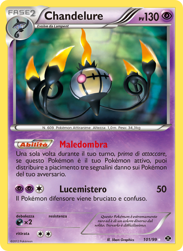 Chandelure 101/103 — Next Destinies (Italian Pokémon TCG card)