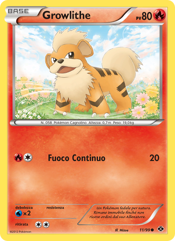 Growlithe 011/103 — Next Destinies (Italian Pokémon TCG card)