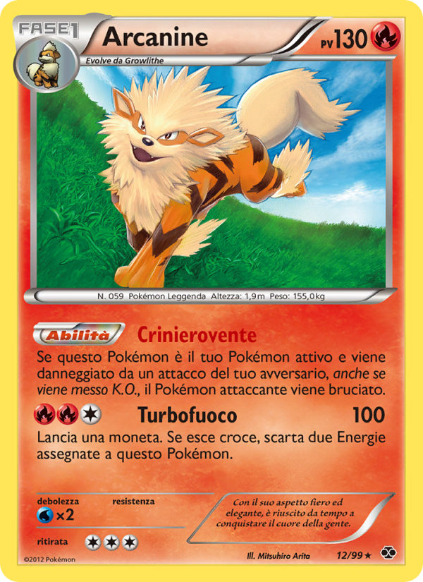 Arcanine 012/103 — Next Destinies (Italian Pokémon TCG card)