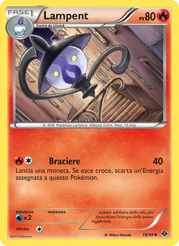 Lampent 019/103 — Next Destinies (Italian Pokémon TCG card)