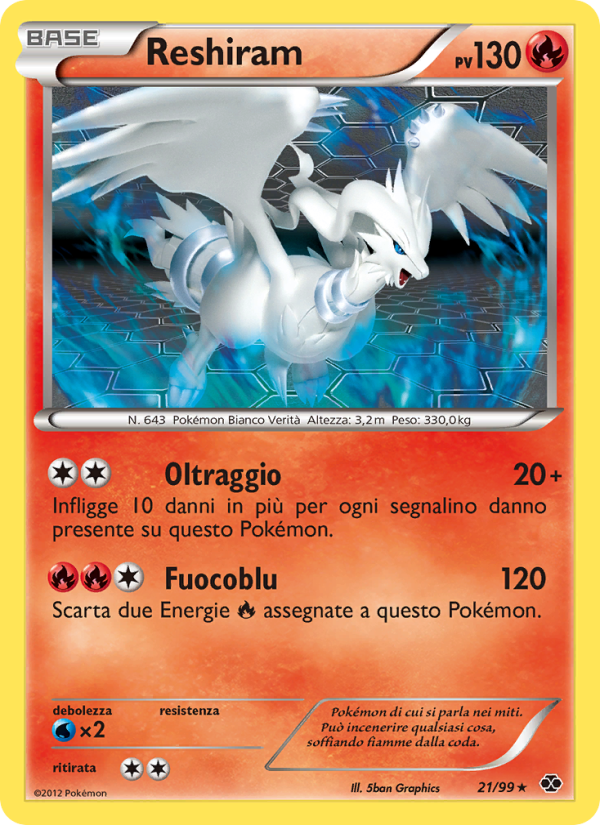 Reshiram 021/103 — Next Destinies (Italian Pokémon TCG card)