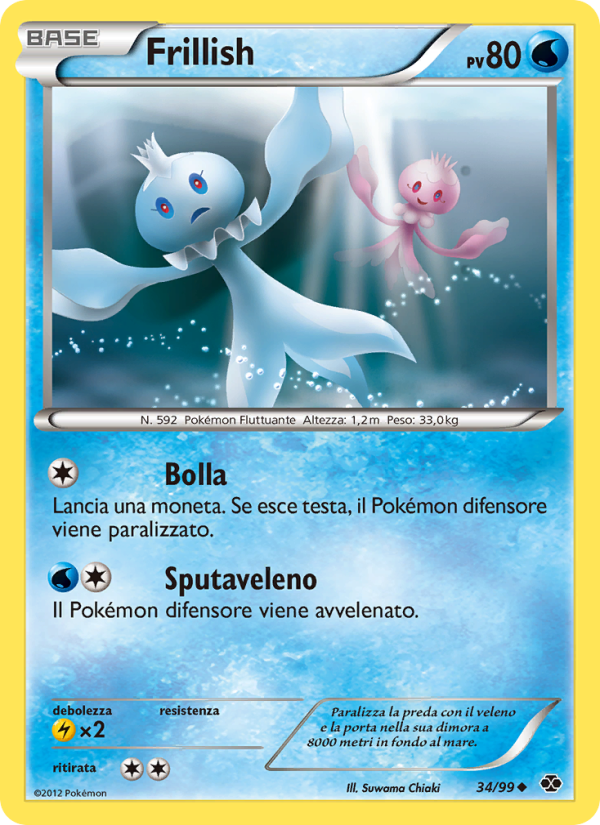 Frillish 034/103 — Next Destinies (Italian Pokémon TCG card)