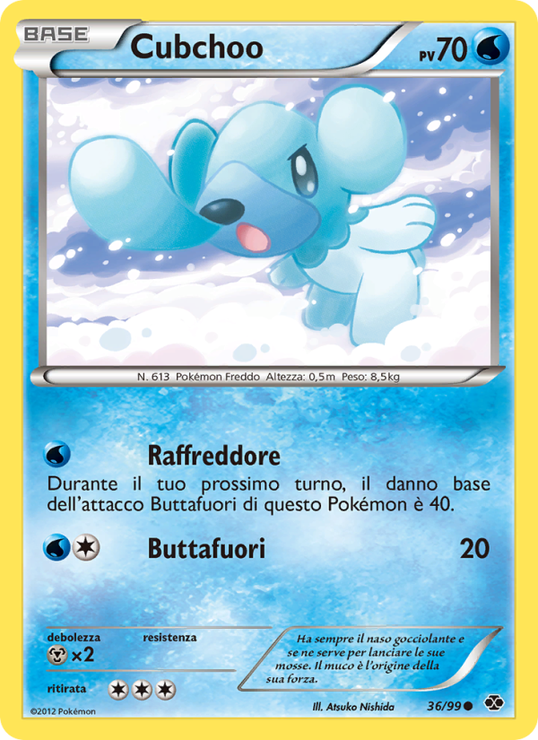 Cubchoo 036/103 — Next Destinies (Italian Pokémon TCG card)