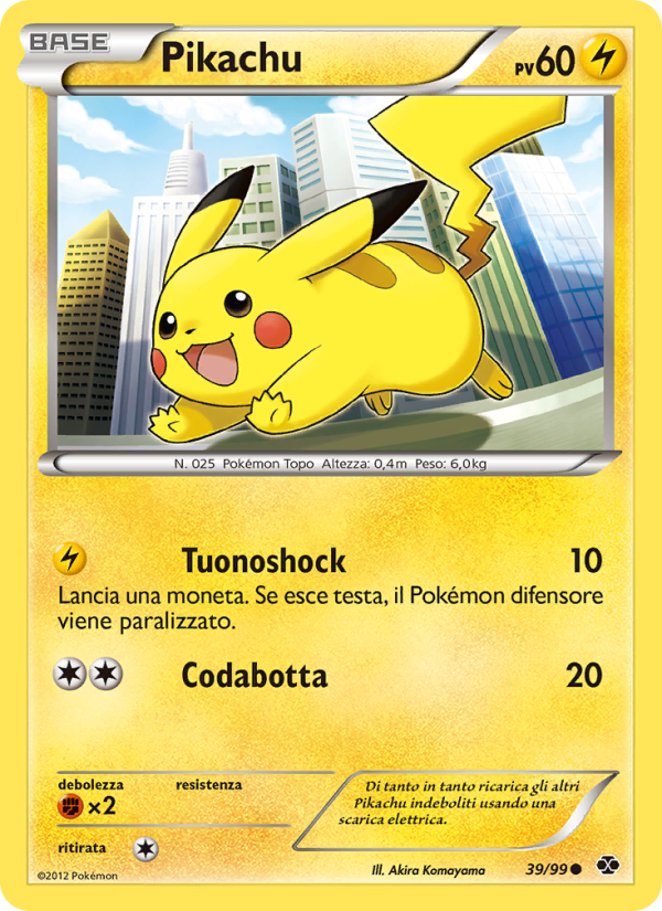 Pikachu 039/103 — Next Destinies (Italian Pokémon TCG card)