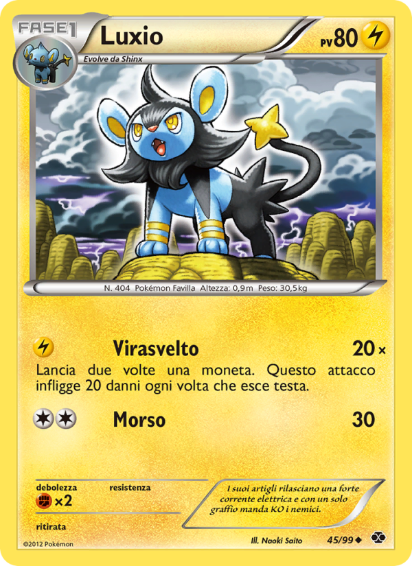 Luxio 045/103 — Next Destinies (Italian Pokémon TCG card)