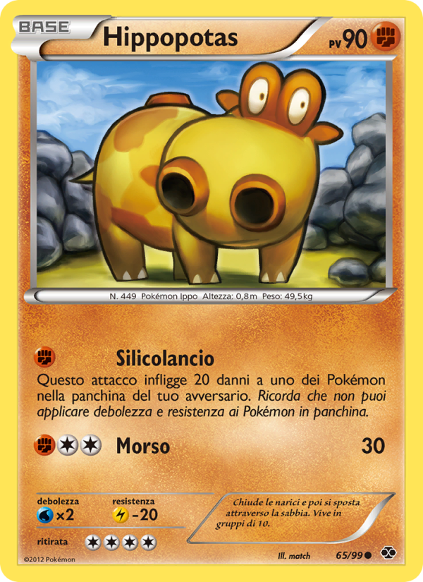 Hippopotas 065/103 — Next Destinies (Italian Pokémon TCG card)