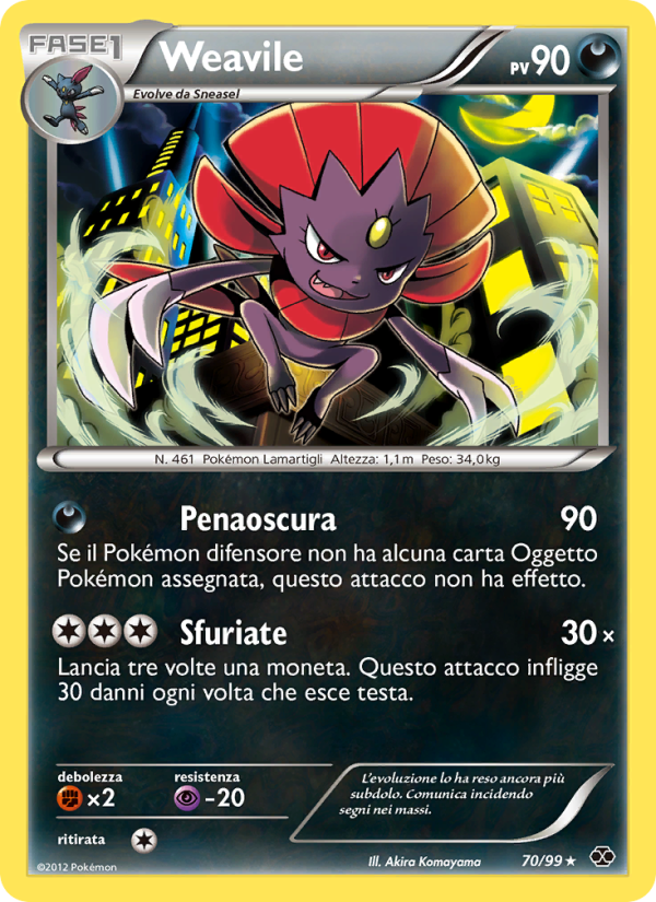 Weavile 070/103 — Next Destinies (Italian Pokémon TCG card)