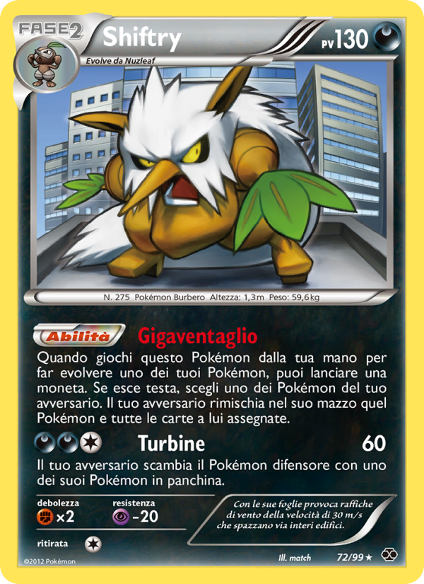 Shiftry 072/103 — Next Destinies (Italian Pokémon TCG card)