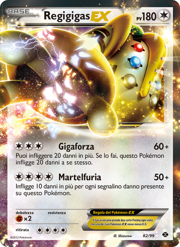 Regigigas-EX 082/103 — Next Destinies (Italian Pokémon TCG card)