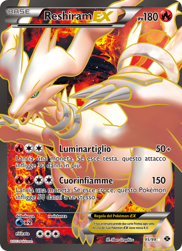 Reshiram-EX 095/103 — Next Destinies (Italian Pokémon TCG card)
