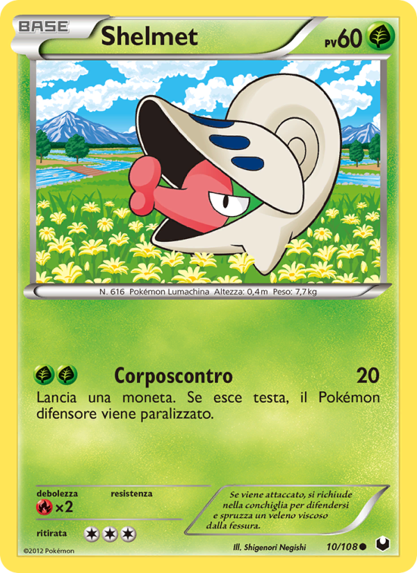 Shelmet 010/111 — Dark Explorers (Italian Pokémon TCG card)