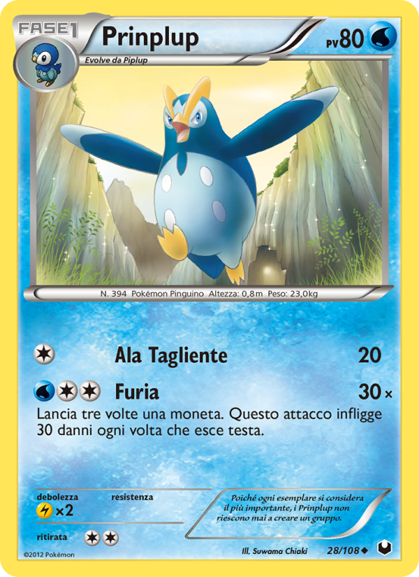 Prinplup 028/111 — Dark Explorers (Italian Pokémon TCG card)