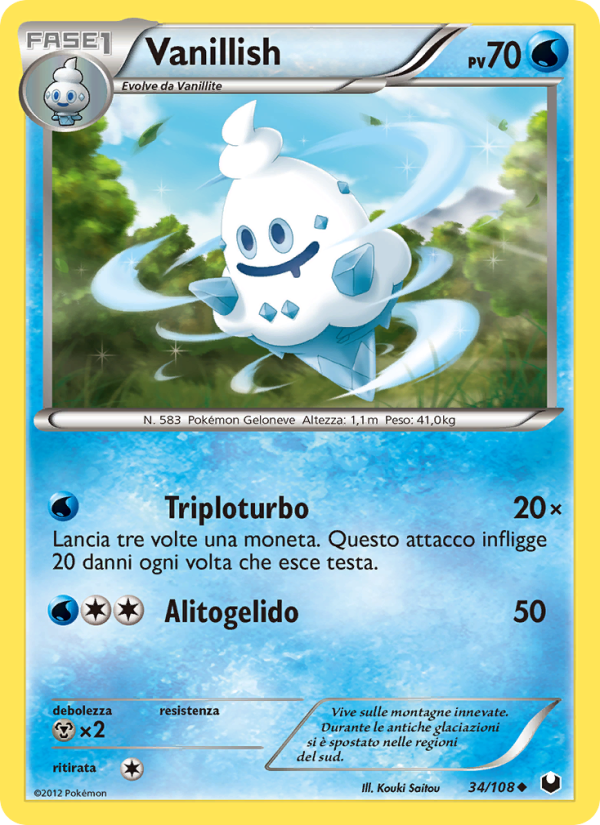 Vanillish 034/111 — Dark Explorers (Italian Pokémon TCG card)