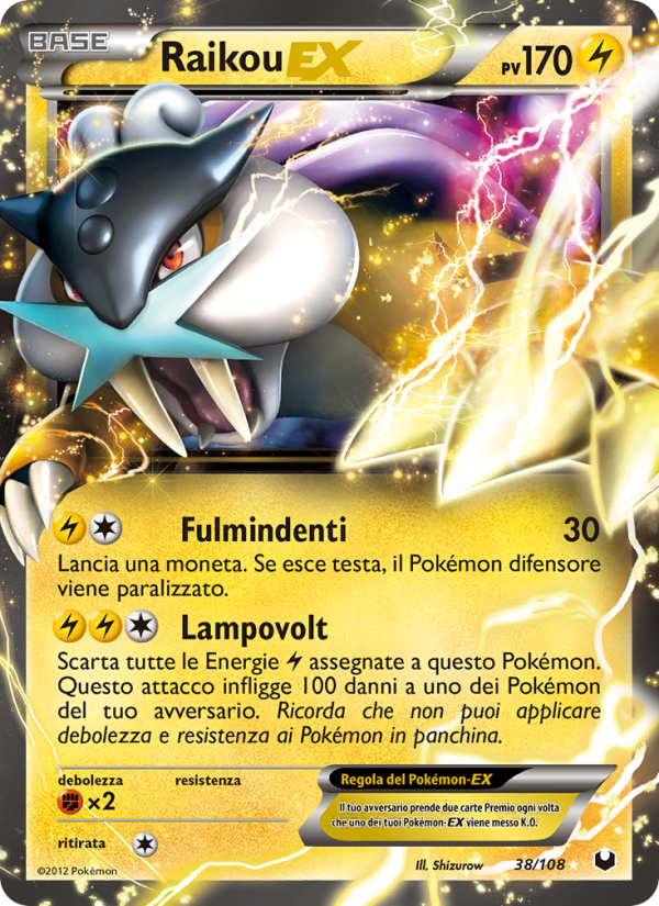 Raikou-EX 038/111 — Dark Explorers (Italian Pokémon TCG card)