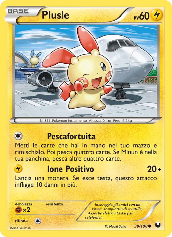 Plusle 039/111 — Dark Explorers (Italian Pokémon TCG card)