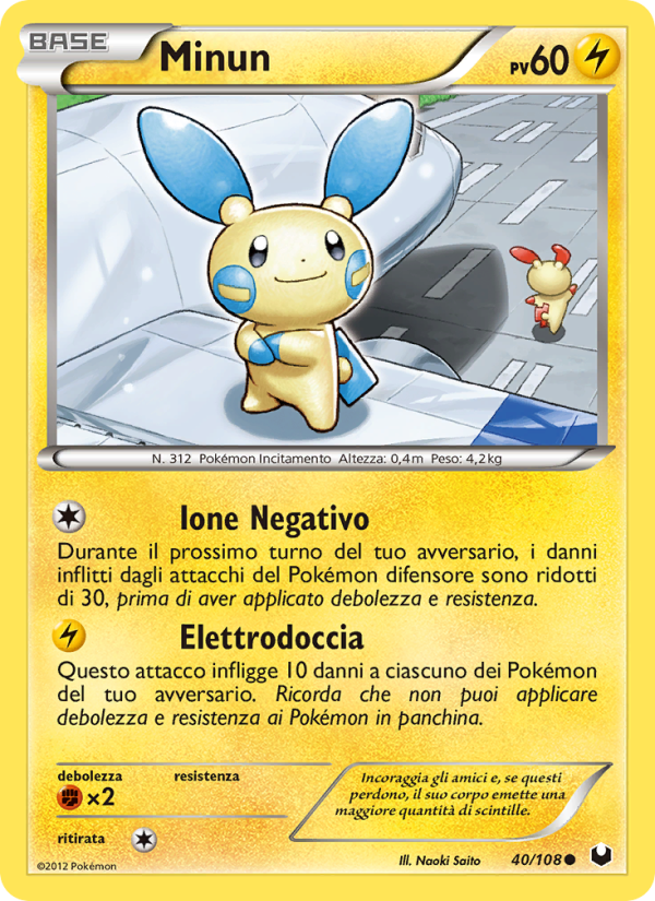 Minun 040/111 — Dark Explorers (Italian Pokémon TCG card)