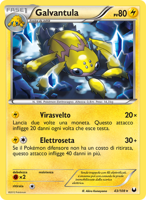 Galvantula 043/111 — Dark Explorers (Italian Pokémon TCG card)