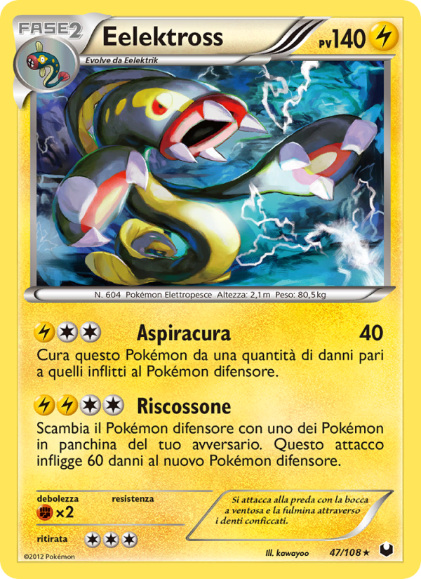 Eelektross 047/111 — Dark Explorers (Italian Pokémon TCG card)
