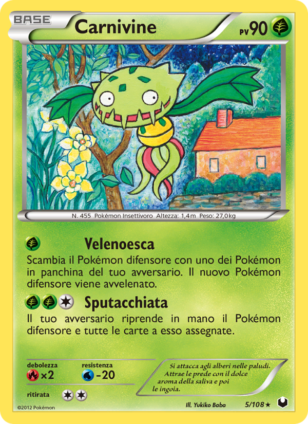 Carnivine 005/111 — Dark Explorers (Italian Pokémon TCG card)