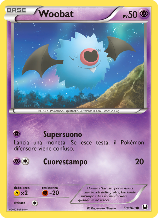 Woobat 050/111 — Dark Explorers (Italian Pokémon TCG card)