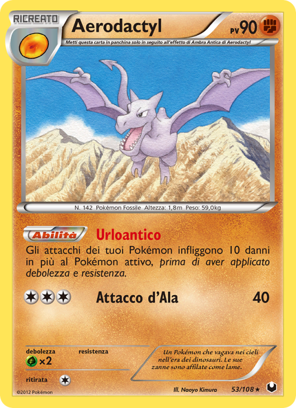 Aerodactyl 053/111 — Dark Explorers (Italian Pokémon TCG card)