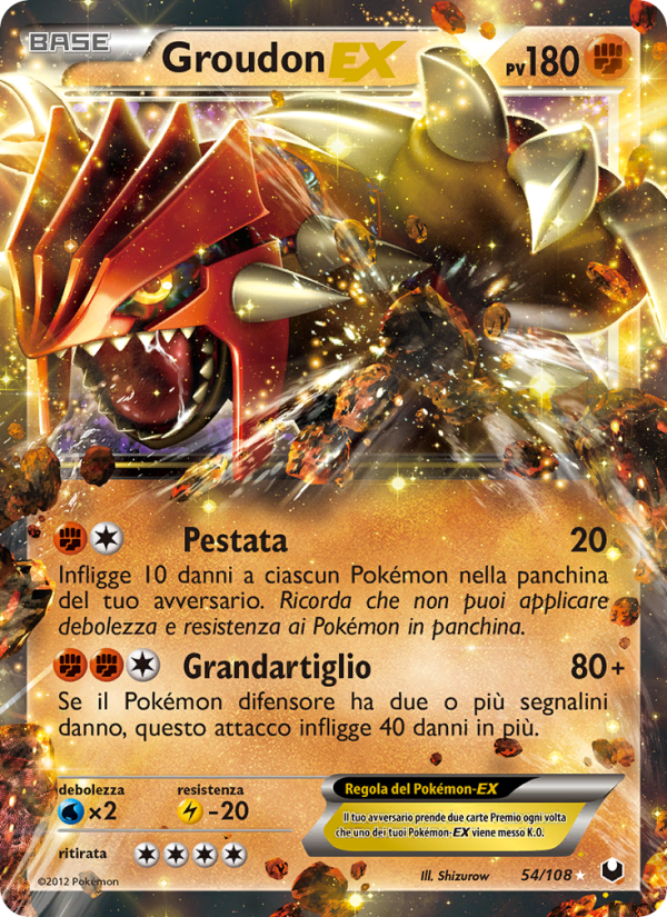 Groudon-EX 054/111 — Dark Explorers (Italian Pokémon TCG card)