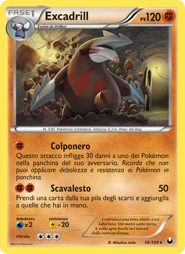 Excadrill 056/111 — Dark Explorers (Italian Pokémon TCG card)