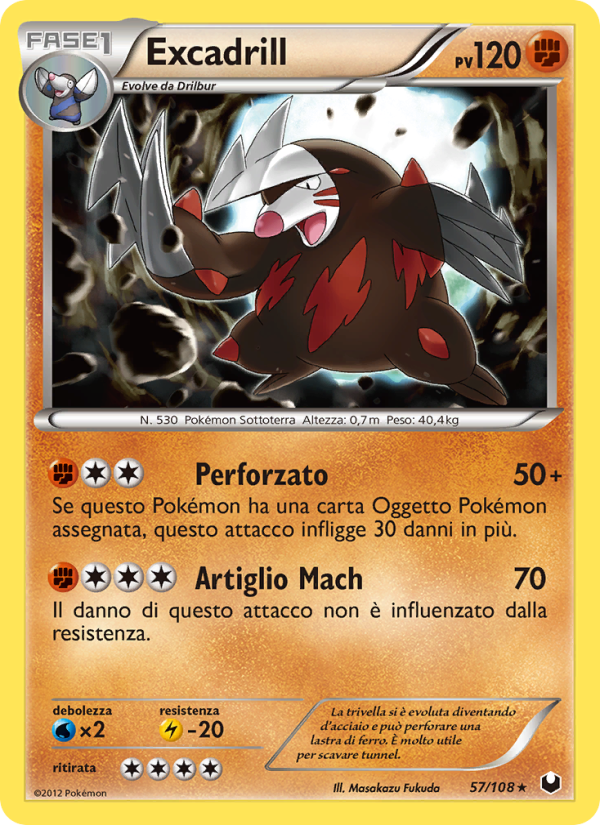 Excadrill 057/111 — Dark Explorers (Italian Pokémon TCG card)