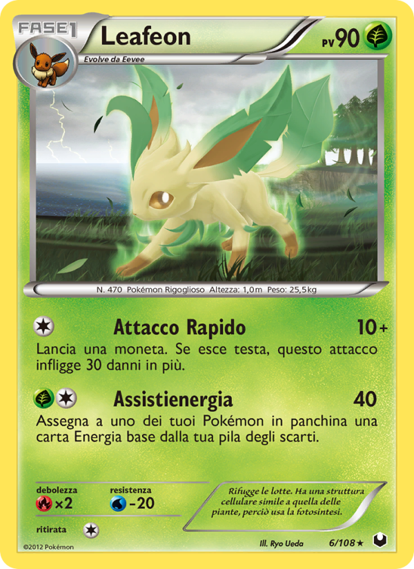 Leafeon 006/111 — Dark Explorers (Italian Pokémon TCG card)