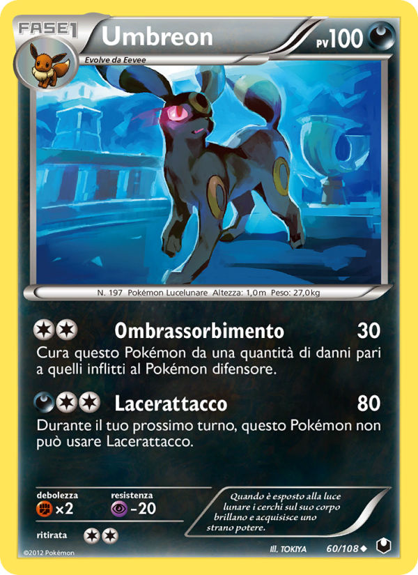 Umbreon 060/111 — Dark Explorers (Italian Pokémon TCG card)