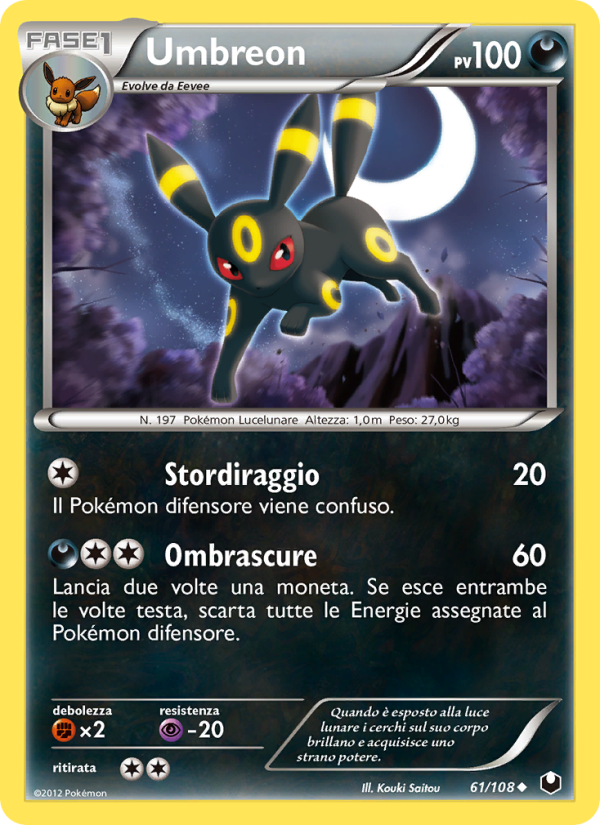 Umbreon 061/111 — Dark Explorers (Italian Pokémon TCG card)