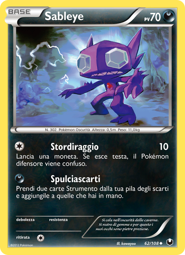 Sableye 062/111 — Dark Explorers (Italian Pokémon TCG card)