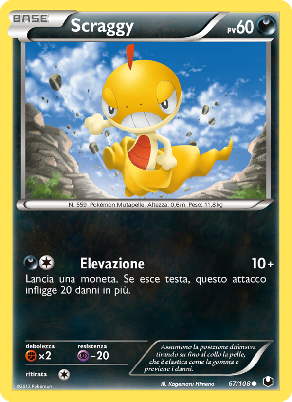 Scraggy 067/111 — Dark Explorers (Italian Pokémon TCG card)