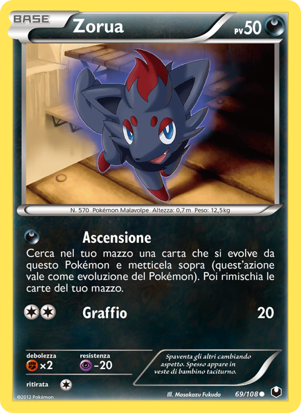 Zorua 069/111 — Dark Explorers (Italian Pokémon TCG card)