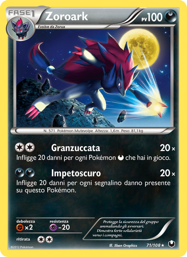 Zoroark 071/111 — Dark Explorers (Italian Pokémon TCG card)