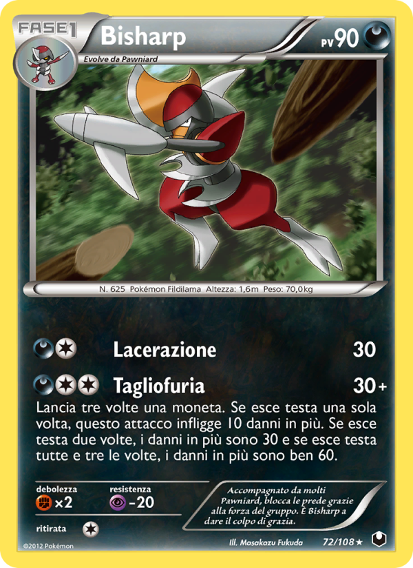 Bisharp 072/111 — Dark Explorers (Italian Pokémon TCG card)