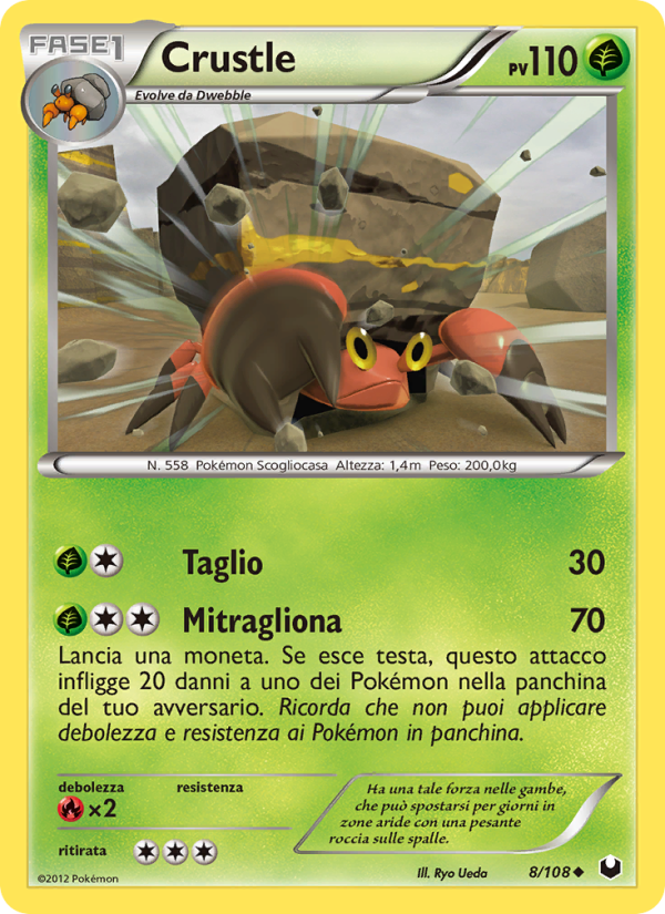 Crustle 008/111 — Dark Explorers (Italian Pokémon TCG card)