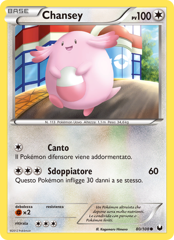 Chansey 080/111 — Dark Explorers (Italian Pokémon TCG card)