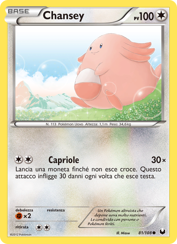 Chansey 081/111 — Dark Explorers (Italian Pokémon TCG card)