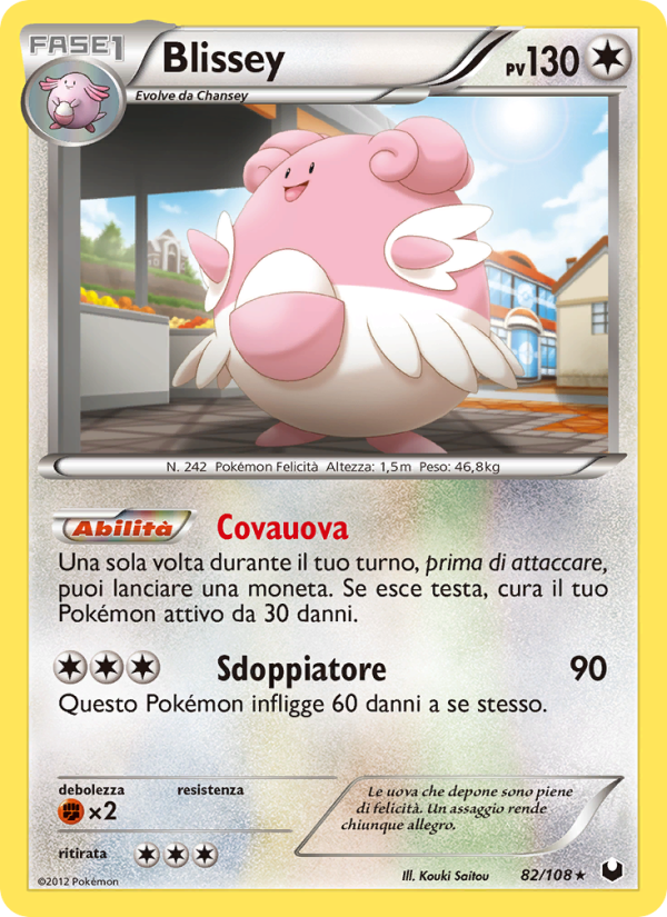 Blissey 082/111 — Dark Explorers (Italian Pokémon TCG card)